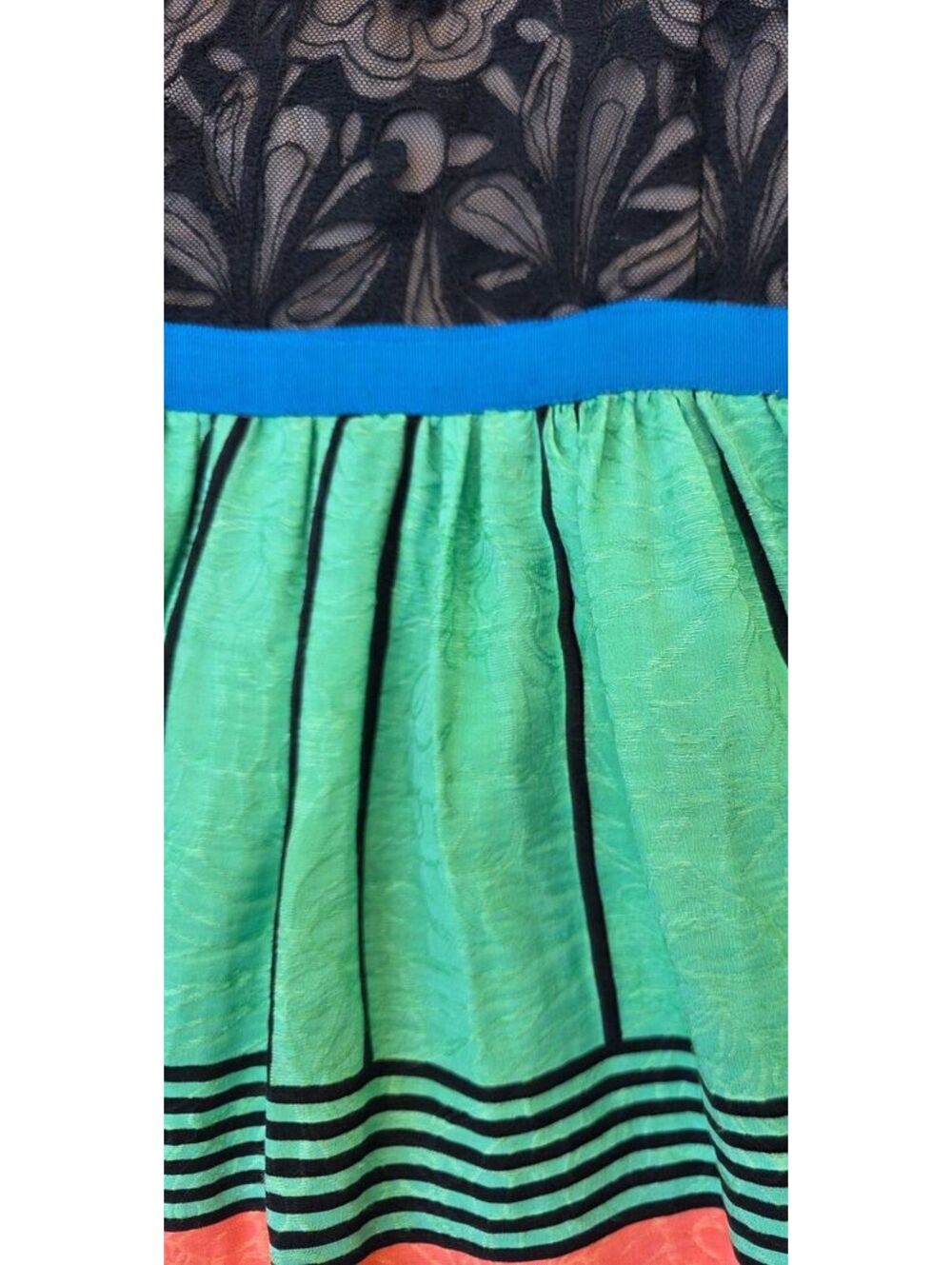 Tracy Reese Anthropologie Silk Linen Lace Colorblock Sundress Multi 4P - Picture 11 of 15